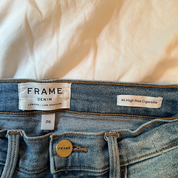 FRAME Ali High Rise Ripped Skinny Cigarette Jeans (Size 26) - Picture 6 of 8